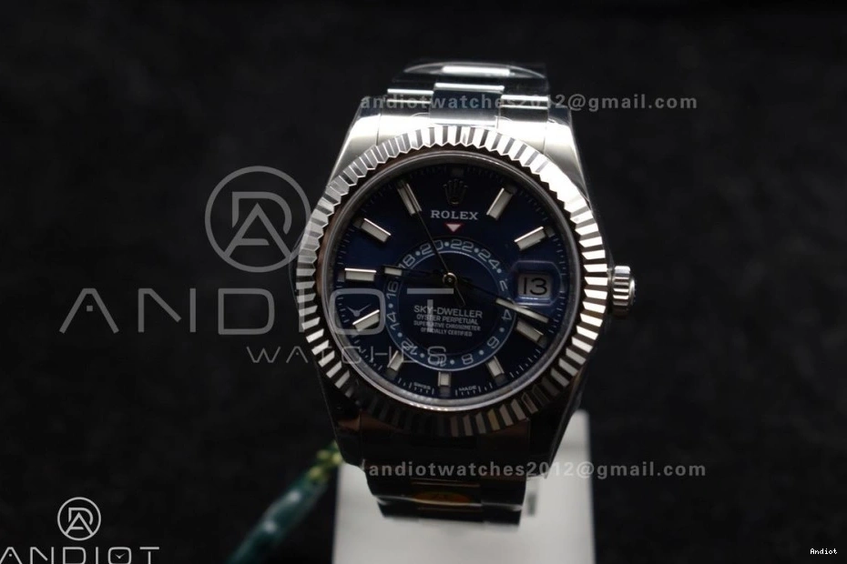 Edition 1091 326934 SS Bracelet A Blue Bold SS 904L on Sky-Dweller 1:1 ZF Dial Best 0705